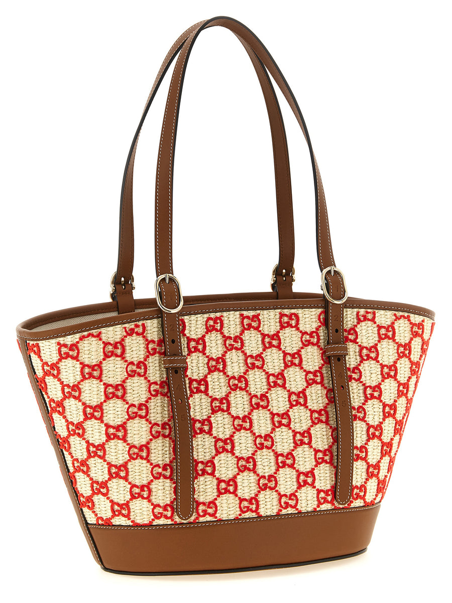 GUCCI Small GG Woven Shopping Bag – Multicolor
