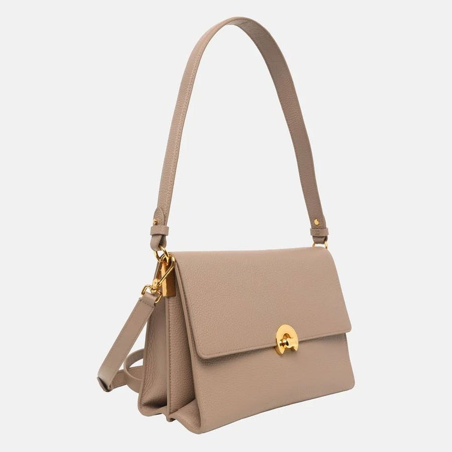 Coccinelle Leather shoulder bag - Taupe
