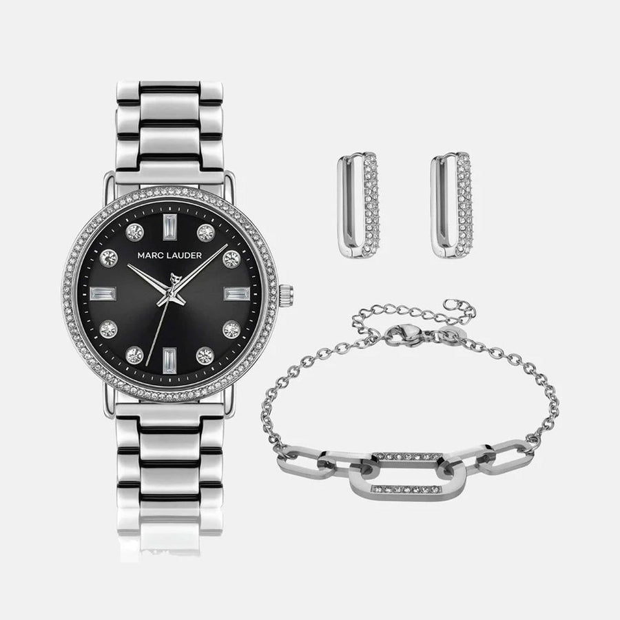 Marc Lauder Set of watch, bracelet and earrings - Silver