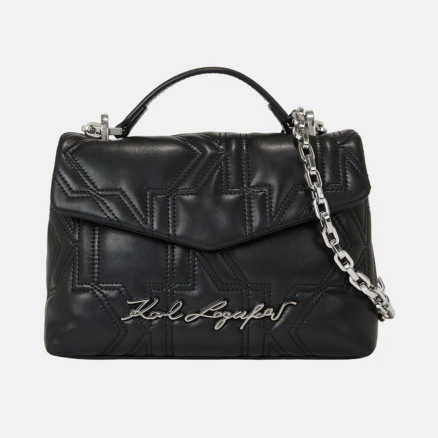 Karl Lagerfeld Leather messenger bag - Black